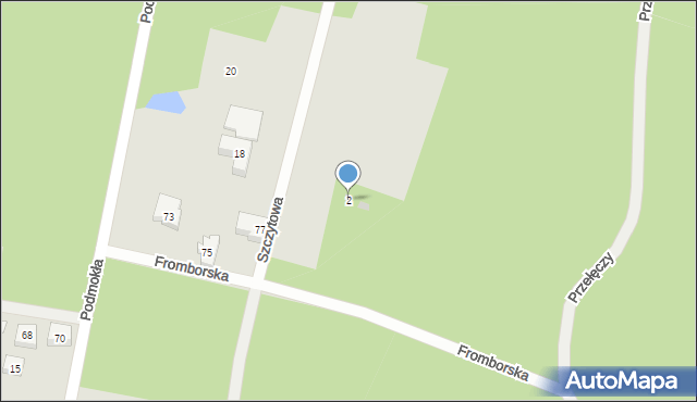 Warszawa, Szczytowa, 2, mapa Warszawy