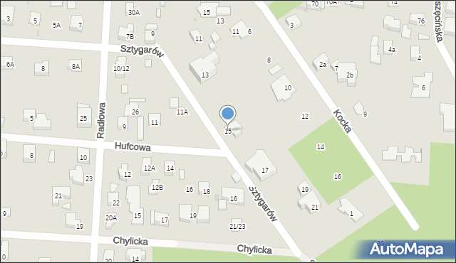 Warszawa, Sztygarów, 15, mapa Warszawy