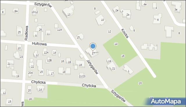 Warszawa, Sztygarów, 17, mapa Warszawy