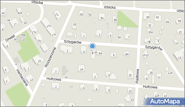 Warszawa, Sztygarów, 6, mapa Warszawy