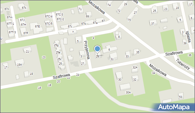 Warszawa, Szafirowa, 29, mapa Warszawy