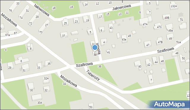 Warszawa, Szafirowa, 39, mapa Warszawy