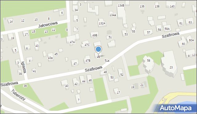 Warszawa, Szafirowa, 49, mapa Warszawy