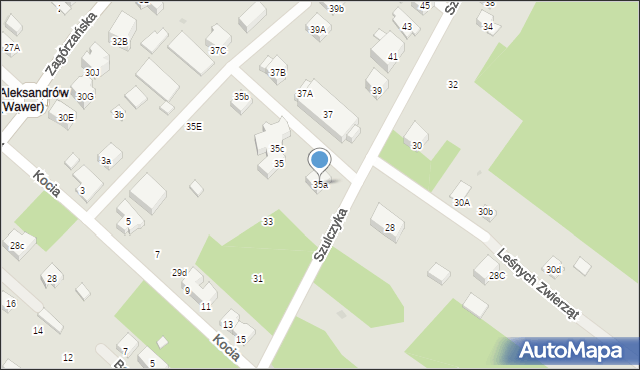 Warszawa, Szulczyka Sylwestra, ks., 35a, mapa Warszawy