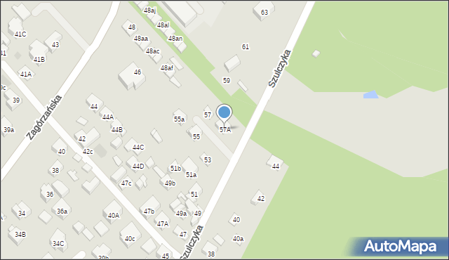 Warszawa, Szulczyka Sylwestra, ks., 57A, mapa Warszawy