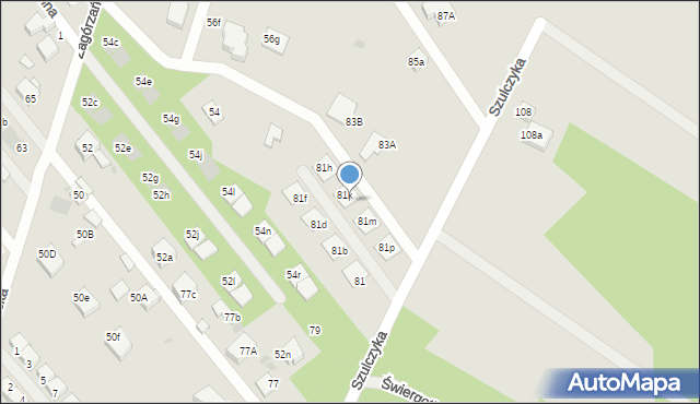 Warszawa, Szulczyka Sylwestra, ks., 81l, mapa Warszawy