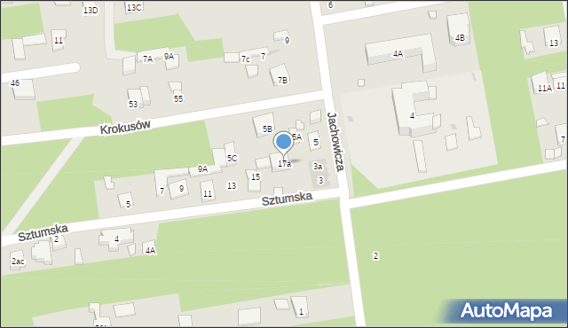 Warszawa, Sztumska, 17a, mapa Warszawy