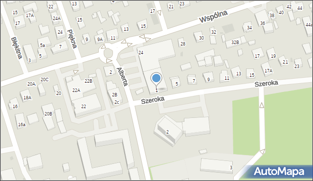 Warszawa, Szeroka, 1, mapa Warszawy