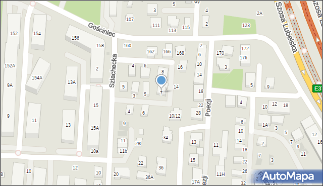 Warszawa, Szermiercza, 7, mapa Warszawy