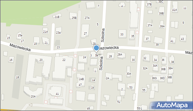 Warszawa, Szkolna, 3a, mapa Warszawy