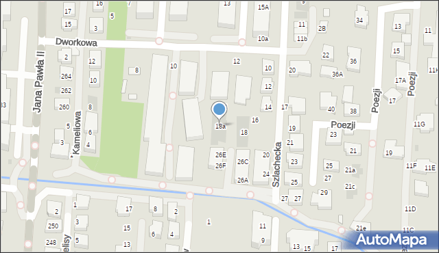 Warszawa, Szlachecka, 18a, mapa Warszawy
