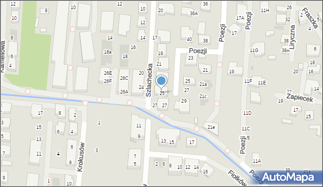 Warszawa, Szlachecka, 25, mapa Warszawy