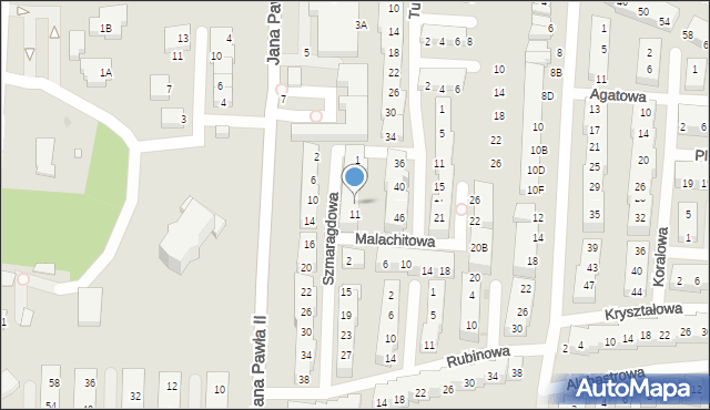 Warszawa, Szmaragdowa, 9, mapa Warszawy