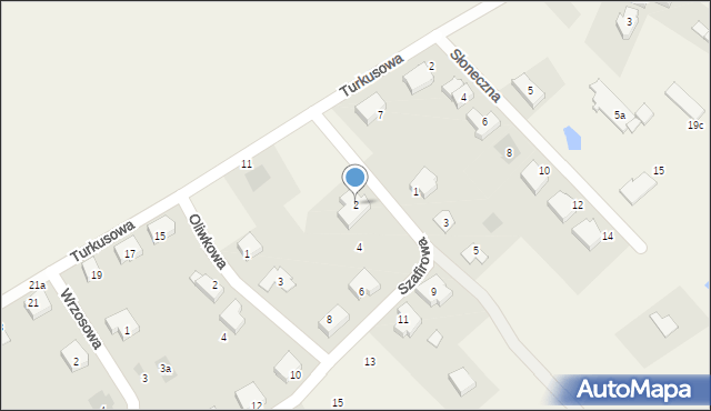 Warzymice, Szafirowa, 2, mapa Warzymice