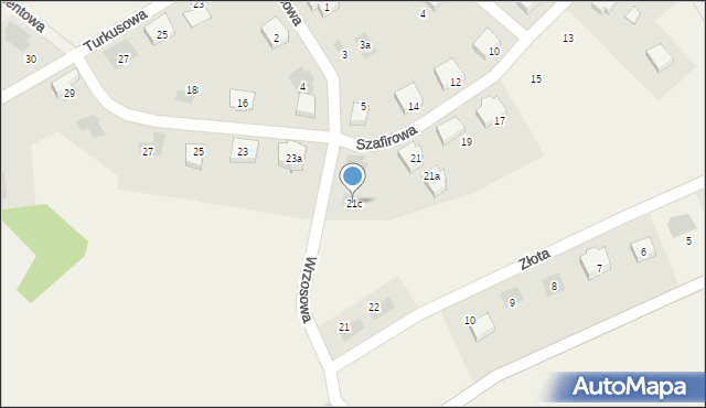 Warzymice, Szafirowa, 21c, mapa Warzymice