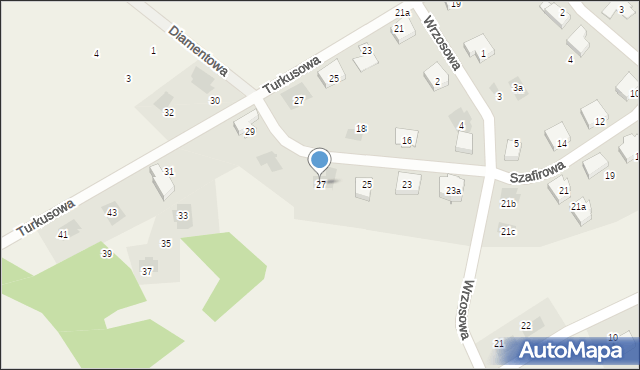 Warzymice, Szafirowa, 27, mapa Warzymice