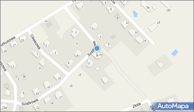 Warzymice, Szafirowa, 9, mapa Warzymice