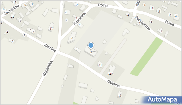 Węglewice, Szkolna, 9, mapa Węglewice