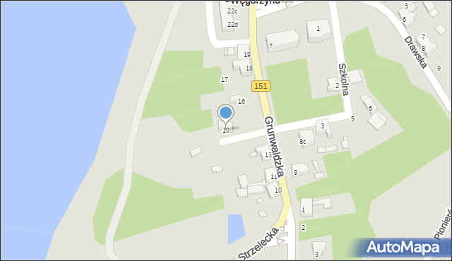 Węgorzyno, Szymborskiej Wisławy, 10, mapa Węgorzyno