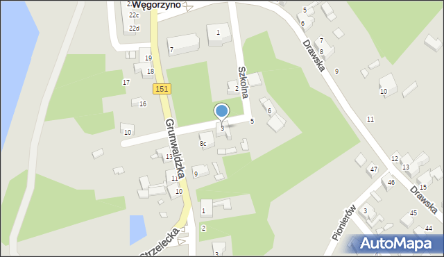 Węgorzyno, Szymborskiej Wisławy, 3, mapa Węgorzyno