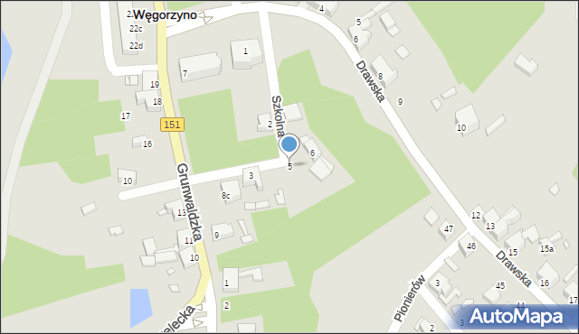 Węgorzyno, Szymborskiej Wisławy, 5, mapa Węgorzyno