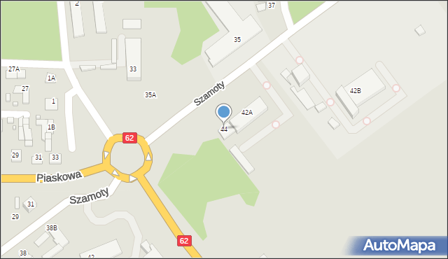 Węgrów, Szamoty Karola, 44, mapa Węgrów