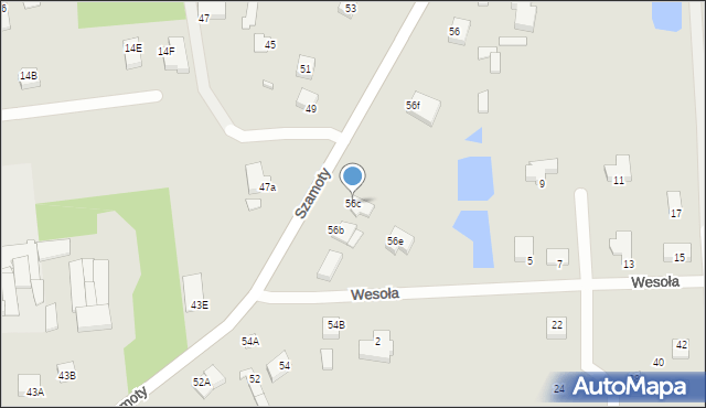 Węgrów, Szamoty Karola, 56c, mapa Węgrów