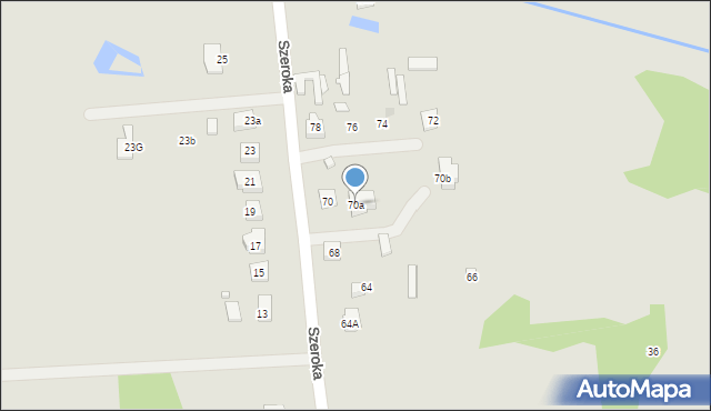 Węgrów, Szeroka, 70a, mapa Węgrów