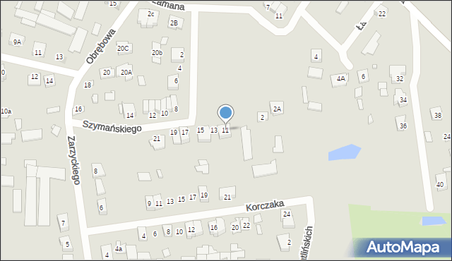 Węgrów, Szymańskiego Edwarda, 11, mapa Węgrów