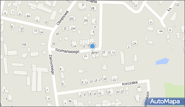 Węgrów, Szymańskiego Edwarda, 19, mapa Węgrów
