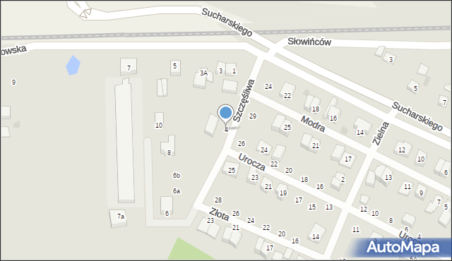 Wejherowo, Szczęśliwa, 4, mapa Wejherowo