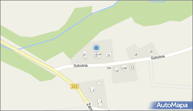 Werblinia, Szkolna, 22, mapa Werblinia