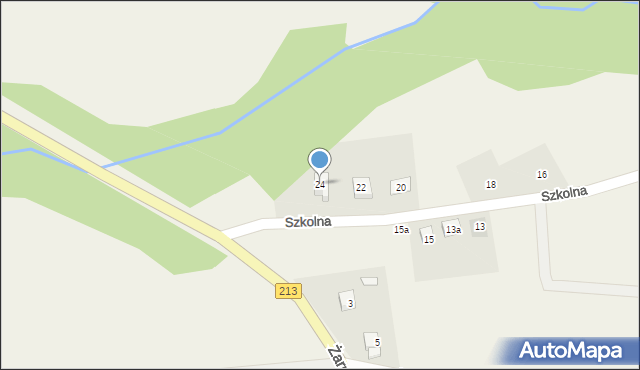 Werblinia, Szkolna, 24, mapa Werblinia