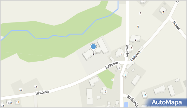 Werblinia, Szkolna, 4, mapa Werblinia