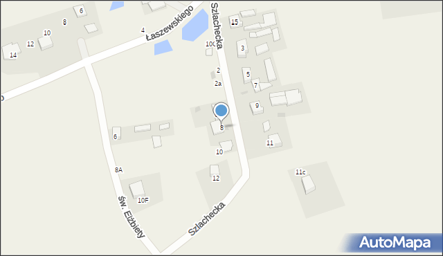 Widlino, Szlachecka, 8, mapa Widlino