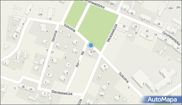 Widuchowa, Szkolna, 4, mapa Widuchowa