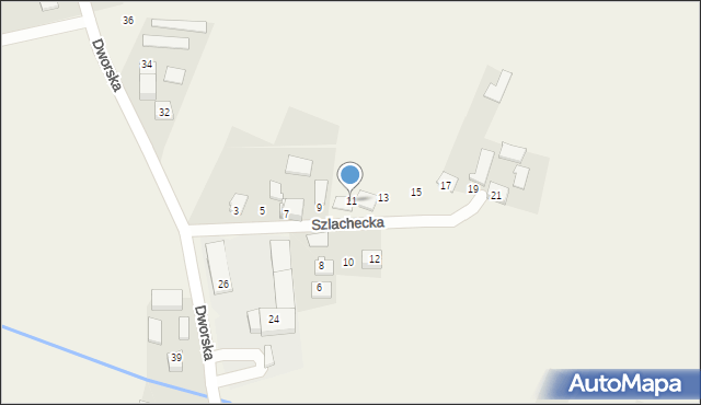 Więcławice Dworskie, Szlachecka, 11, mapa Więcławice Dworskie