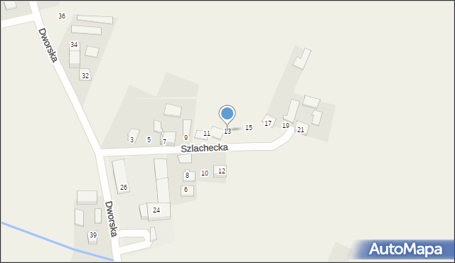 Więcławice Dworskie, Szlachecka, 13, mapa Więcławice Dworskie
