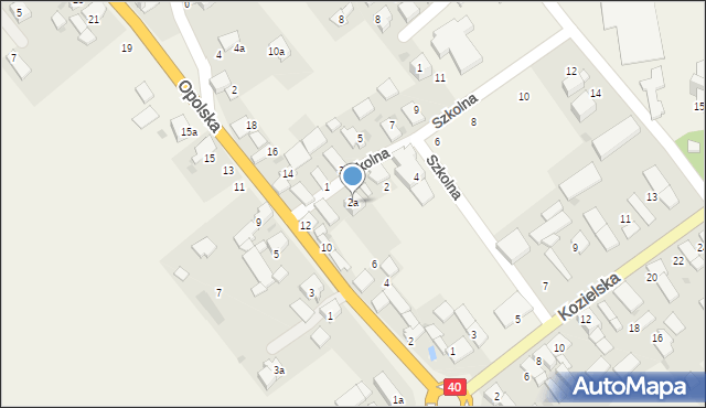 Większyce, Szkolna, 2a, mapa Większyce