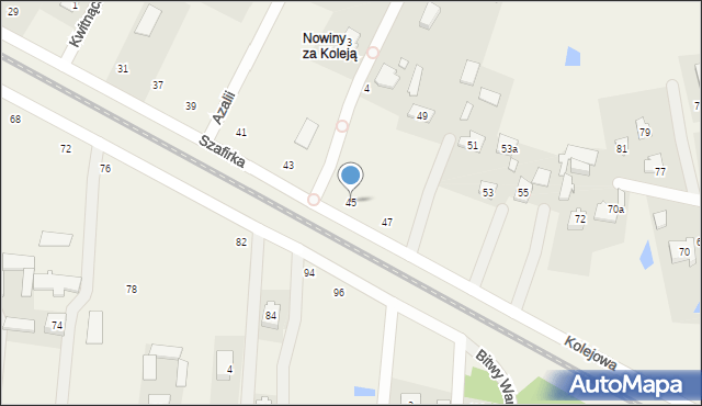 Wielgolas Brzeziński, Szafirka, 45, mapa Wielgolas Brzeziński