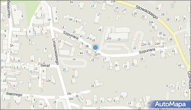 Wieliczka, Szpunara Bolesława, 13, mapa Wieliczka