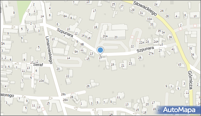 Wieliczka, Szpunara Bolesława, 17, mapa Wieliczka
