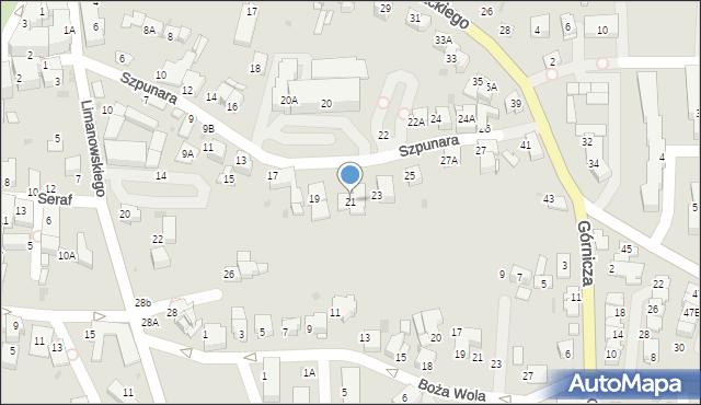 Wieliczka, Szpunara Bolesława, 21, mapa Wieliczka