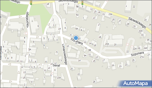 Wieliczka, Szpunara Bolesława, 7, mapa Wieliczka