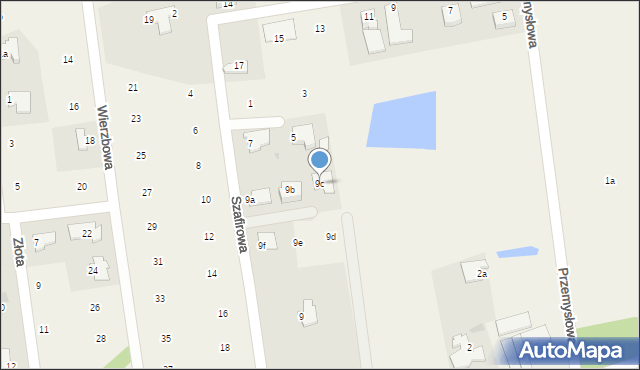 Wielka Nieszawka, Szafirowa, 9c, mapa Wielka Nieszawka