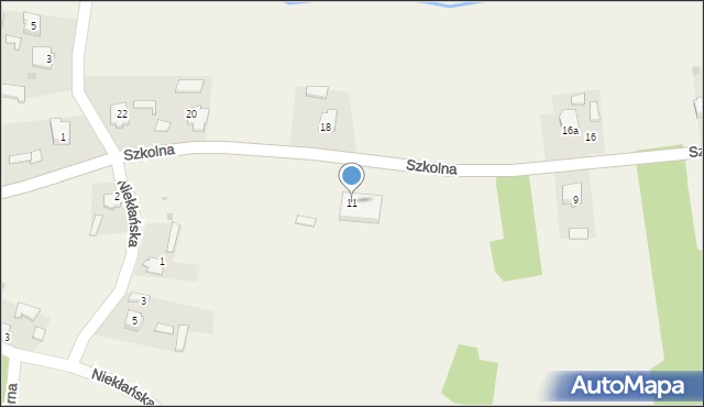 Wielka Wieś, Szkolna, 11, mapa Wielka Wieś