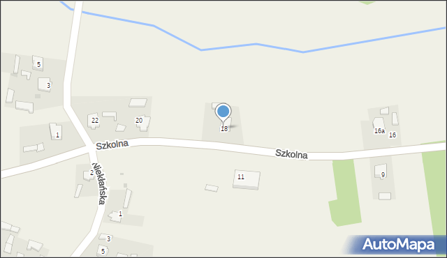Wielka Wieś, Szkolna, 18, mapa Wielka Wieś