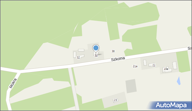 Wielka Wieś, Szkolna, 34, mapa Wielka Wieś