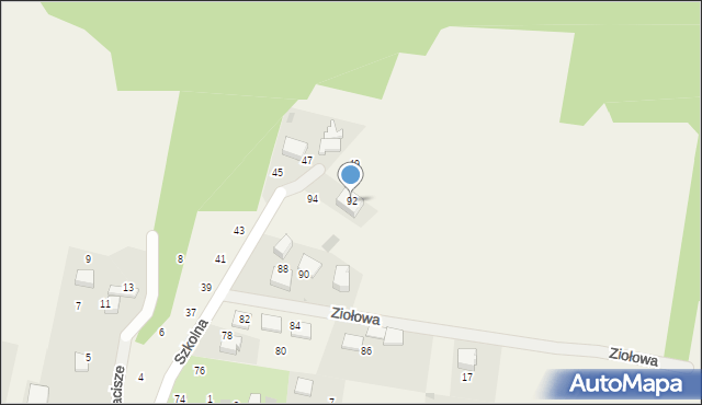Wielka Wieś, Szkolna, 92, mapa Wielka Wieś