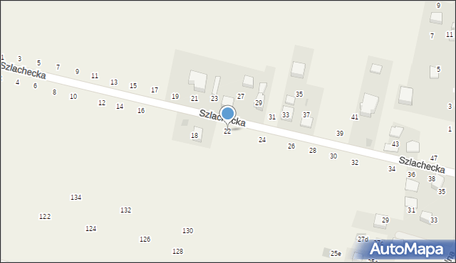 Wielka Wieś, Szlachecka, 22, mapa Wielka Wieś